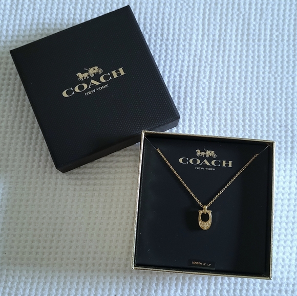 Coach Gold💛 Signature🖋 C Pendant Necklace - NIB - Picture 9 of 15